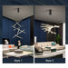Adjustable Pendant Light for Double - Storey Villa Commercial Use with Soft Light and Eye Protection Black Aluminum & Silicone - Amazingooh Wholesale