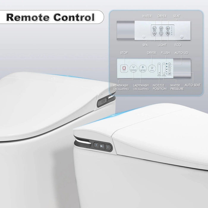AMT K7105 High Tech Tankless Smart Toilet with Bidet, Heated Seats, Aroma Diffusion Function - Amazingooh Wholesale