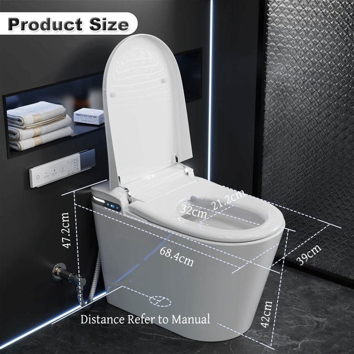 AMT K7105 High Tech Tankless Smart Toilet with Bidet, Heated Seats, Aroma Diffusion Function - Amazingooh Wholesale