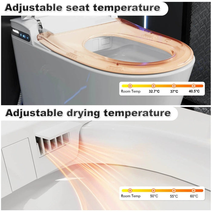 AMT K7105 High Tech Tankless Smart Toilet with Bidet, Heated Seats, Aroma Diffusion Function - Amazingooh Wholesale
