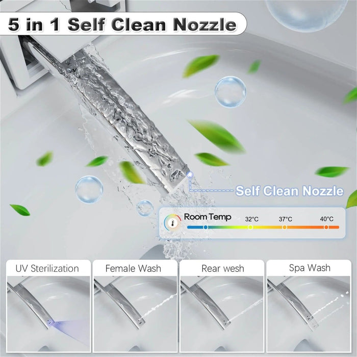 AMT K7105 High Tech Tankless Smart Toilet with Bidet, Heated Seats, Aroma Diffusion Function - Amazingooh Wholesale