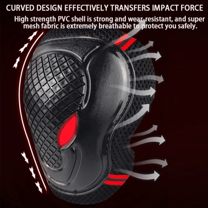 AMX Knee Pads, Knee Elbow Pads and Wrist Guards Protective Gear Set (Medium - Red) - Amazingooh Wholesale