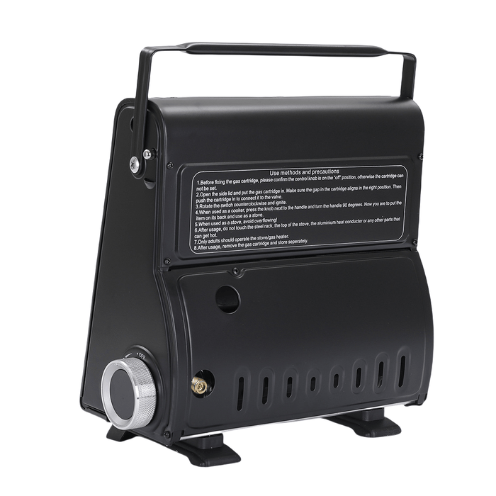 AMZ 1700W 2 - in - 1 Portable Outdoor Camping Butane Gas Heater Stove Steel Iron Aluminium Metal Manual Application for Travel - Amazingooh Wholesale