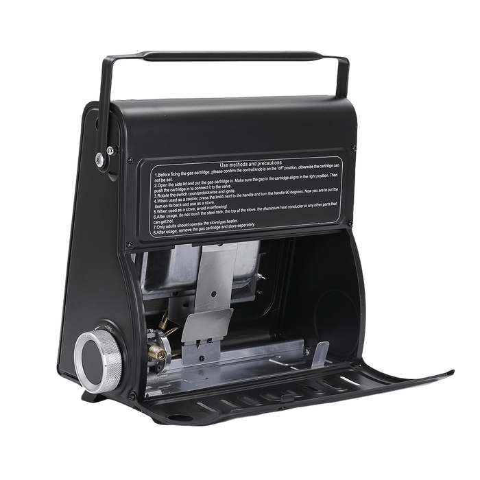 AMZ 1700W 2 - in - 1 Portable Outdoor Camping Butane Gas Heater Stove Steel Iron Aluminium Metal Manual Application for Travel - Amazingooh Wholesale