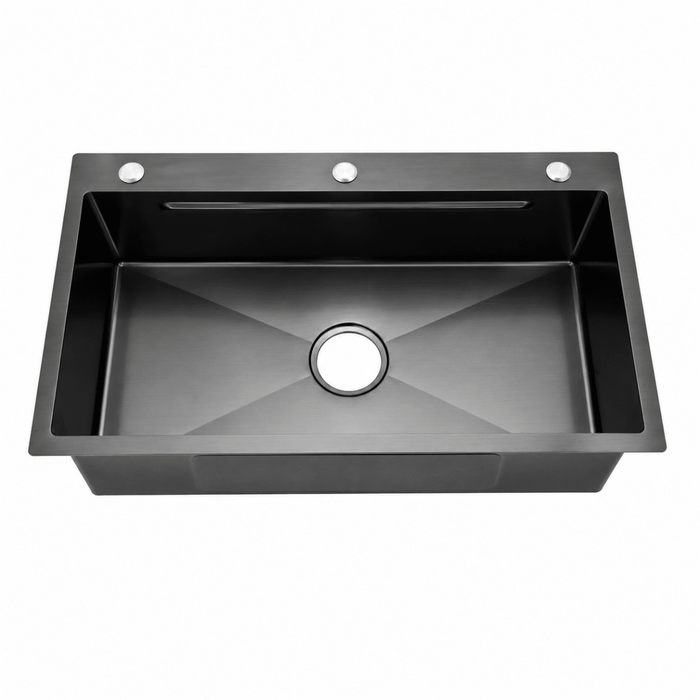 AMZ 900x500mm Gun Metal Grey Nano Single Bowl Kitchen Sink with Workstation Accessories - Amazingooh Wholesale