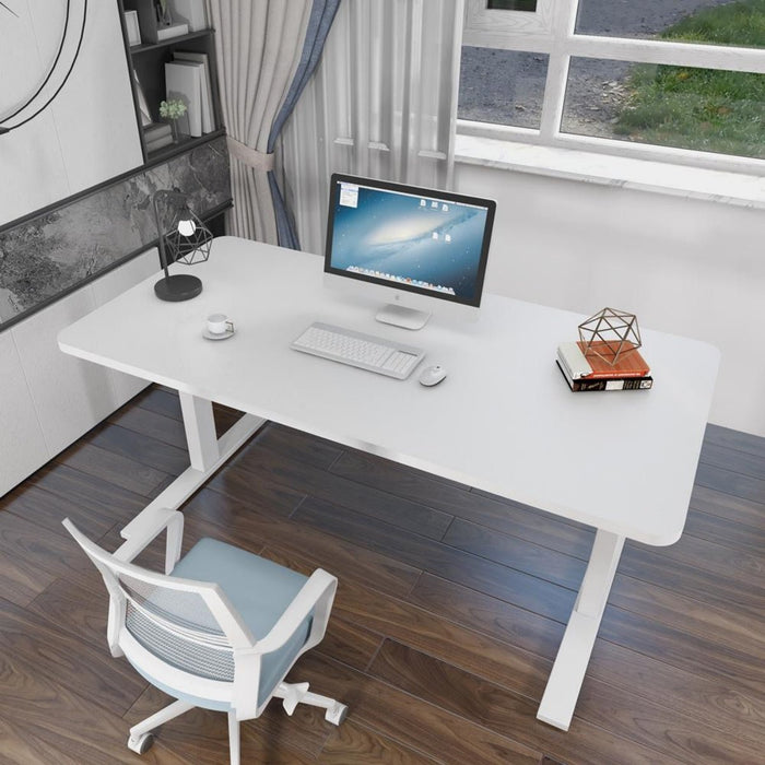 AMZ Electric Height Adjustable Standing Desk 120x60cm Sit Stand Desk Top for Home Office (White Frame + White Desktop) (Copy) - Amazingooh Wholesale