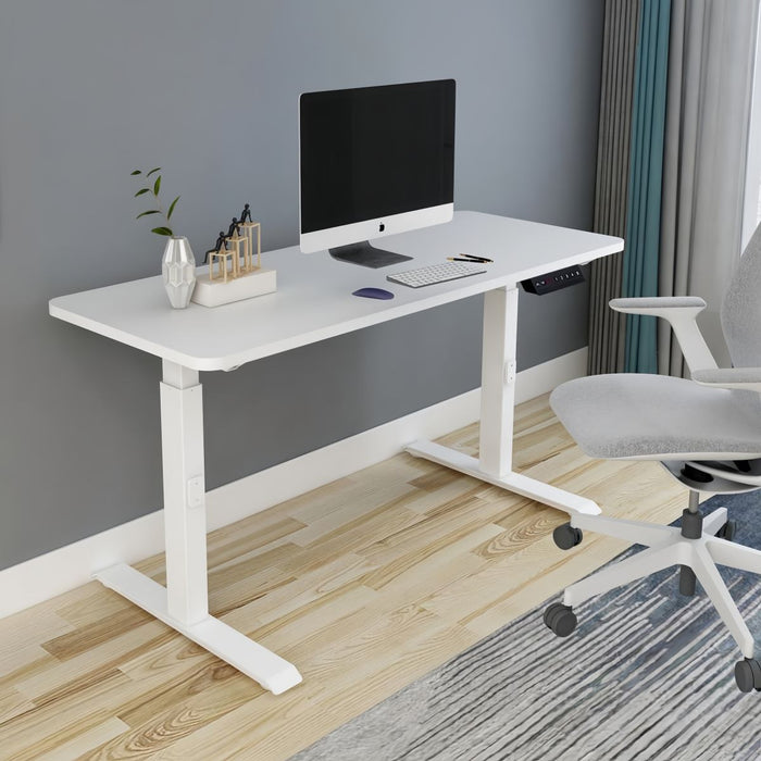 AMZ Electric Height Adjustable Standing Desk 120x60cm Sit Stand Desk Top for Home Office (White Frame + White Desktop) (Copy) - Amazingooh Wholesale