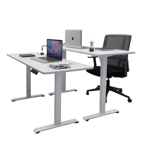 AMZ Electric Height Adjustable Standing Desk 120x60cm Sit Stand Desk Top for Home Office (White Frame + White Desktop) (Copy) - Amazingooh Wholesale