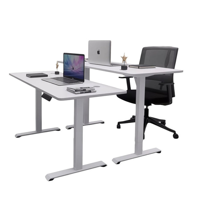 AMZ Electric Height Adjustable Standing Desk 120x60cm Sit Stand Desk Top for Home Office (White Frame + White Desktop) (Copy) - Amazingooh Wholesale