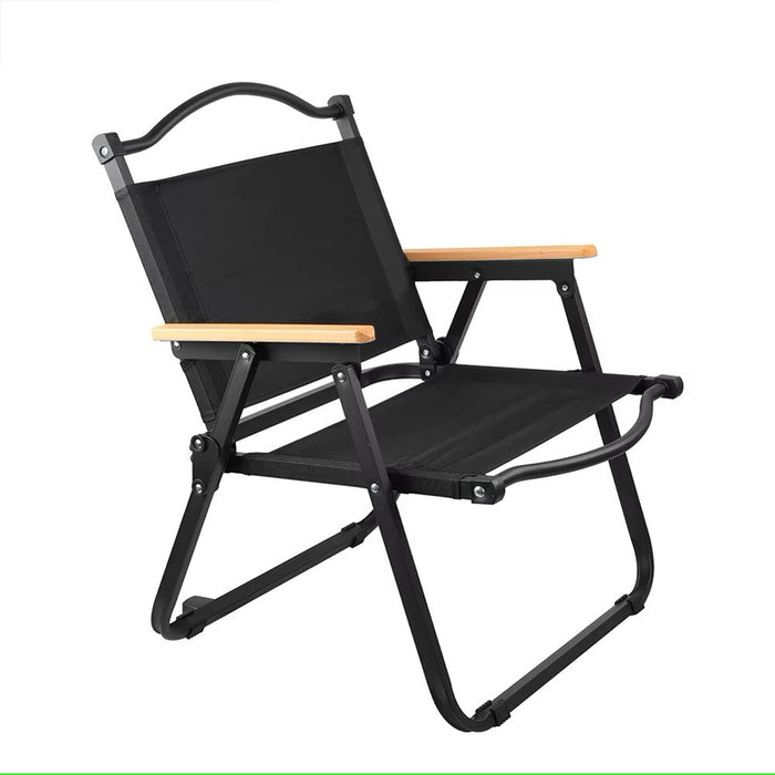 AMZ Folding Camping Chair, Portable Camping Chair, Lightweight Camping Backpacking Chair, Outdoor Beach Chair for Camping Hiking Garden Travel Beach Picnic BBQ Outdoor (Black, Large) - Amazingooh Wholesale