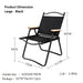 AMZ Folding Camping Chair, Portable Camping Chair, Lightweight Camping Backpacking Chair, Outdoor Beach Chair for Camping Hiking Garden Travel Beach Picnic BBQ Outdoor (Black, Large) - Amazingooh Wholesale