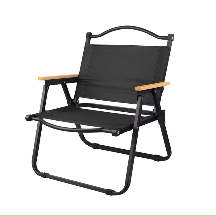 AMZ Folding Camping Chair, Portable Camping Chair, Lightweight Camping Backpacking Chair, Outdoor Beach Chair for Camping Hiking Garden Travel Beach Picnic BBQ Outdoor (Black, Large) - Amazingooh Wholesale