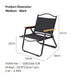 AMZ Folding Camping Chair, Portable Camping Chair, Lightweight Camping Backpacking Chair, Outdoor Beach Chair for Camping Hiking Garden Travel Beach Picnic BBQ Outdoor (Black, Medium) - Amazingooh Wholesale
