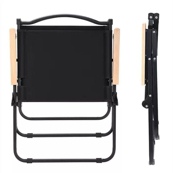 AMZ Folding Camping Chair, Portable Camping Chair, Lightweight Camping Backpacking Chair, Outdoor Beach Chair for Camping Hiking Garden Travel Beach Picnic BBQ Outdoor (Black, Large) - Amazingooh Wholesale