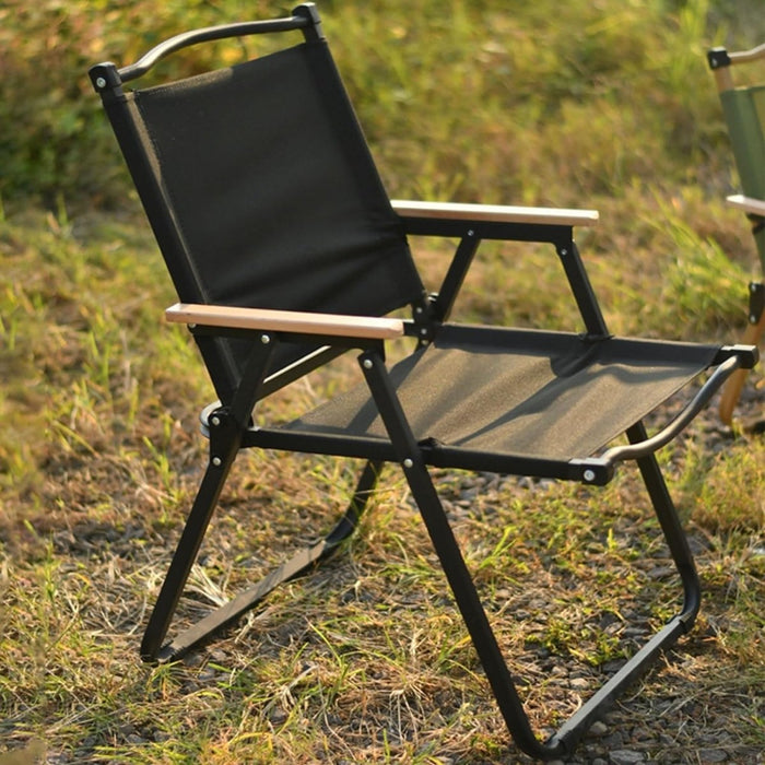AMZ Folding Camping Chair, Portable Camping Chair, Lightweight Camping Backpacking Chair, Outdoor Beach Chair for Camping Hiking Garden Travel Beach Picnic BBQ Outdoor (Black, Large) - Amazingooh Wholesale