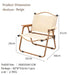 AMZ Folding Camping Chair, Portable Camping Chair, Lightweight Camping Backpacking Chair, Outdoor Beach Chair for Camping Hiking Garden Travel Beach Picnic BBQ Outdoor (Beige, Medium) - Amazingooh Wholesale