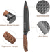 AMZ Kitchen Knife Set, 6 - Pieces Super Sharp Knife Block Set for Kitchen, Non - Stick Stainless Steel Chef Knife Set with Universal Knife Block Khaki Block - Amazingooh Wholesale
