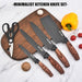 AMZ Kitchen Knife Set, 6 - Pieces Super Sharp Knife Block Set for Kitchen, Non - Stick Stainless Steel Chef Knife Set with Universal Knife Block Khaki Block - Amazingooh Wholesale