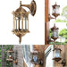 Antique Exterior Wall Light Fixture Aluminum Glass Lantern Outdoor Garden Lamp - Amazingooh Wholesale