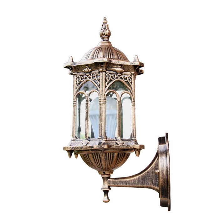Antique Exterior Wall Light Fixture Aluminum Glass Lantern Outdoor Garden Lamp - Amazingooh Wholesale