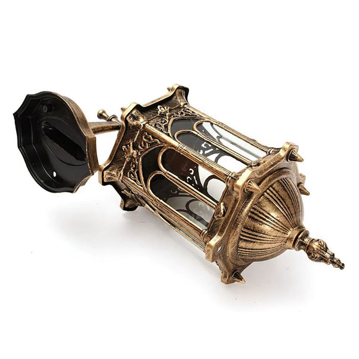 Antique Exterior Wall Light Fixture Aluminum Glass Lantern Outdoor Garden Lamp - Amazingooh Wholesale