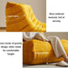 Armless Fireside Chair,Oversized Soft Caterpillar Floor Lounge Chair, Comfy Lazy Sofa ChairCozy Lounge Chair with Ottoman (Beige) - Amazingooh Wholesale