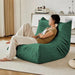 Armless Fireside Chair,Oversized Soft Caterpillar Floor Lounge Chair, Comfy Lazy Sofa ChairCozy Lounge Chair with Ottoman (Green) - Amazingooh Wholesale