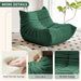 Armless Fireside Chair,Oversized Soft Caterpillar Floor Lounge Chair, Comfy Lazy Sofa ChairCozy Lounge Chair with Ottoman (Green) - Amazingooh Wholesale