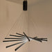 BAMDECOR 100cm Adjustable Pendant Light for Double - Storey Villa Commercial Use with Soft Light and Eye Protection Black Aluminum & Silicone - Amazingooh Wholesale