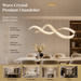 BAMDECOR 1.2m C3601W Wave Crystal Pendant Chandelier Decorative Lighting Lampshade (Brass Gold) - Amazingooh Wholesale