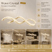 BAMDECOR 1.2m C3601W Wave Crystal Pendant Chandelier Decorative Lighting Lampshade (Brass Gold) - Amazingooh Wholesale