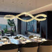 BAMDECOR 1.2m C3601W Wave Crystal Pendant Chandelier Decorative Lighting Lampshade (Brass Gold) - Amazingooh Wholesale