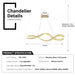 BAMDECOR 1.2m C3601W Wave Crystal Pendant Chandelier Decorative Lighting Lampshade (Brass Gold) - Amazingooh Wholesale