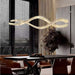 BAMDECOR 1.2m C3601W Wave Crystal Pendant Chandelier Decorative Lighting Lampshade (Brass Gold) - Amazingooh Wholesale