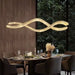 BAMDECOR 1.2m C3601W Wave Crystal Pendant Chandelier Decorative Lighting Lampshade (Brass Gold) - Amazingooh Wholesale