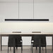 BAMDECOR 1.2M Modern Minimalist Trapezoid Pendant Light Adjustable LED Bar Light for Dining Room and Kitchen - Black - Amazingooh Wholesale