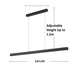 BAMDECOR 1.2M Modern Minimalist Trapezoid Pendant Light Adjustable LED Bar Light for Dining Room and Kitchen - Black - Amazingooh Wholesale