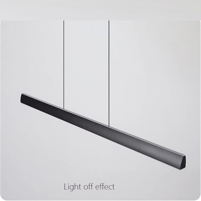 BAMDECOR 1.2M Modern Minimalist Trapezoid Pendant Light Adjustable LED Bar Light for Dining Room and Kitchen - Black - Amazingooh Wholesale