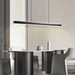 BAMDECOR 1.2M Modern Minimalist Trapezoid Pendant Light Adjustable LED Bar Light for Dining Room and Kitchen - Black - Amazingooh Wholesale