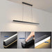 BAMDECOR 1.2M Modern Minimalist Trapezoid Pendant Light Adjustable LED Bar Light for Dining Room and Kitchen - Black - Amazingooh Wholesale