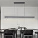 BAMDECOR 1.2M Modern Minimalist Trapezoid Pendant Light Adjustable LED Bar Light for Dining Room and Kitchen - Black - Amazingooh Wholesale