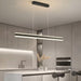 BAMDECOR 1.2M Modern Minimalist Trapezoid Pendant Light Adjustable LED Bar Light for Dining Room and Kitchen - Black - Amazingooh Wholesale