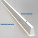 BAMDECOR 1.2M Modern Minimalist Trapezoid Pendant Light Adjustable LED Bar Light for Dining Room and Kitchen - White - Amazingooh Wholesale