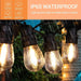 BAMDECOR 15M Plug In Festoon Lights Outdoor, 2700K Warm White Solar Powered String Lights, Festoon Light for Patio Backyard Balcony Gazebo Party Carport - Amazingooh Wholesale