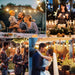 BAMDECOR 15M Plug In Festoon Lights Outdoor, 2700K Warm White Solar Powered String Lights, Festoon Light for Patio Backyard Balcony Gazebo Party Carport - Amazingooh Wholesale