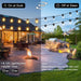 BAMDECOR 15M Solar Festoon Lights Outdoor, 2700K Warm White Solar Powered String Lights withBattery, Festoon Light for Patio Backyard Balcony Gazebo Party Carport - Amazingooh Wholesale