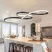 BAMDECOR A022 Modern Designer Infinity LED Chandelier Island Ceiling Pendant Light (120/150cm Black) - Amazingooh Wholesale