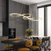 BAMDECOR A022 Modern Designer Infinity LED Chandelier Island Ceiling Pendant Light (120/150cm-Gold) - Amazingooh Wholesale