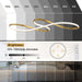 BAMDECOR A022 Modern Designer Infinity LED Chandelier Island Ceiling Pendant Light (120/150cm-Gold) - Amazingooh Wholesale