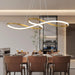 BAMDECOR A022 Modern Designer Infinity LED Chandelier Island Ceiling Pendant Light (120/150cm-Gold) - Amazingooh Wholesale
